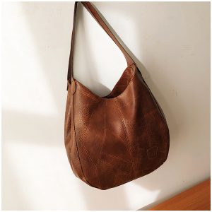 Delly New Luxury Women Bags Designers Handbags Vintage Leather Handbag Ladies Hand Bag Sling Bag Brown LWD-BR